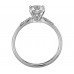 3/4 Carat Preset Princess-Cut Petite Diamond Engagement Ring