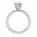 1 Carat Preset Petite Pavé Diamond Engagement Ring