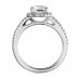 1 Carat Preset Classic Halo Diamond Engagement Ring