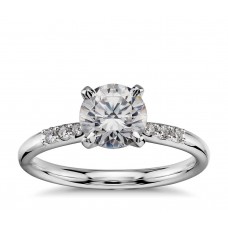1 Carat Preset Petite Diamond Engagement Ring 